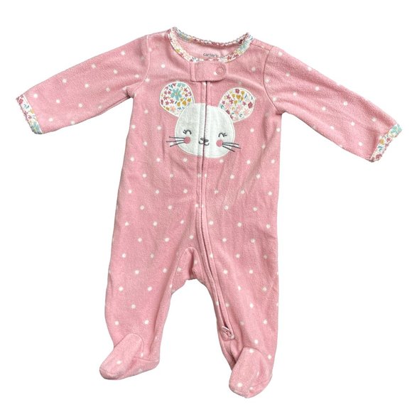 Carter’s Mouse Zip-up Fleece Sleep & Play - Newborn - Picture 1 of 4